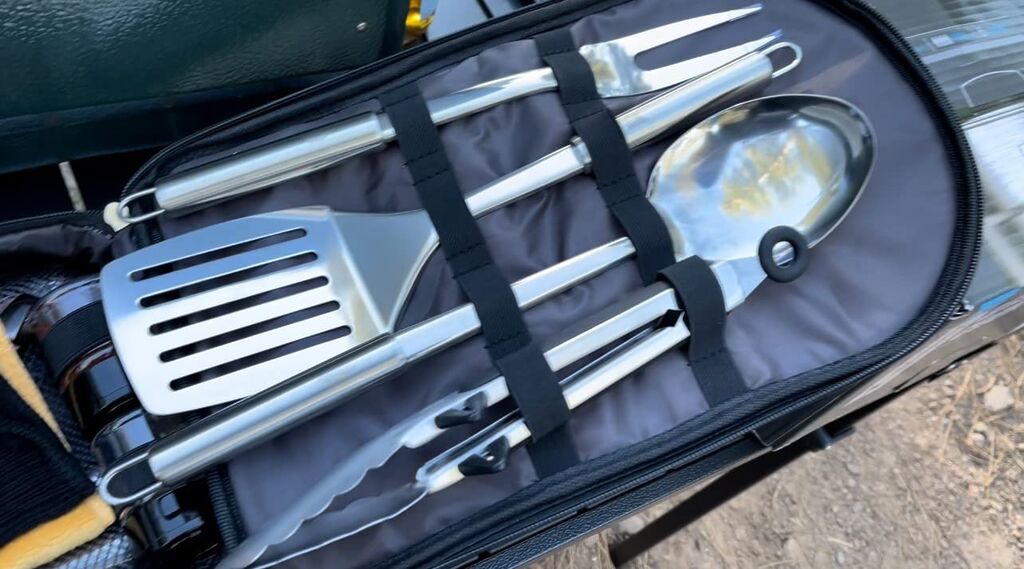 BOMKI Grilling and Camping Cooking Utensils Set for The Outdoors BBQ - Camping Utensil Set Kitchen Set (Black Pro) customer photo 1