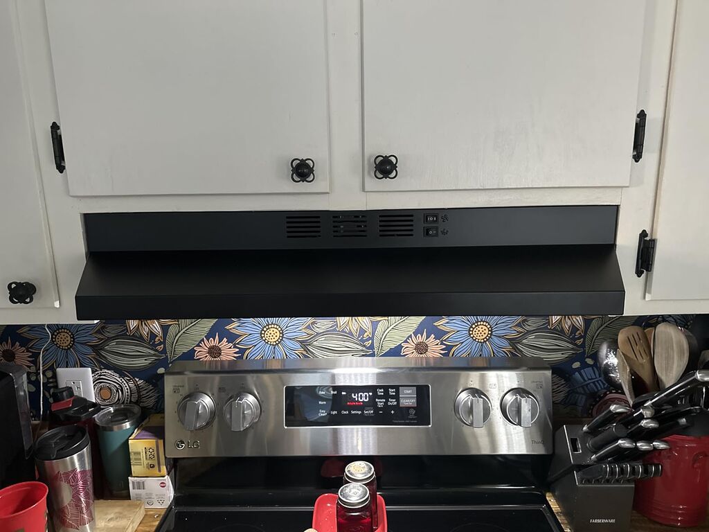 SNDOAS 30 inch Range Hood Ducted/Ductless Convertible Stainless Steel Range Hood Under Cabinet with Rocker Button Control, Vent Hood with LED Light, 2 Speed Exhaust Fan customer photo 2