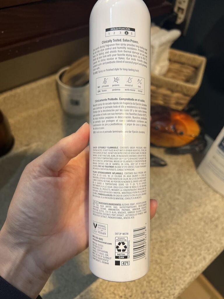 Biotera Styling Fragrance-Free Firm Hold Hair Spray | UV & Heat Protection | 50 VOC | Vegan & Animal Test Free | Paraben & Sulfate Free | Color-Safe | 9 Fl Oz customer photo 2