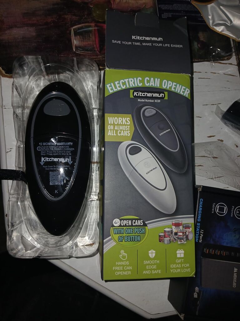 One Touch Electric Can Opener Fits All Can Sizes for Seniors with Arthritis, Battery Operated Can Opener with Smooth Edge customer photo 1