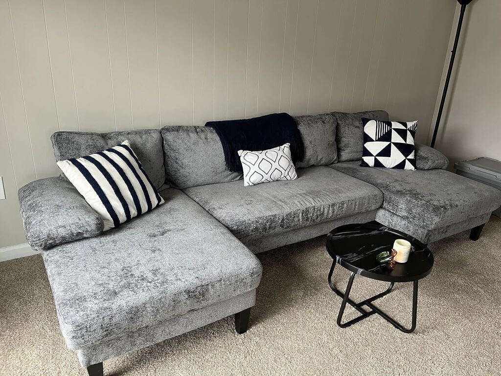 Txtin's U Shaped Sectional Couches for Living Room, 111 Inch Modular Sofa with Double Chaise customer photo 1