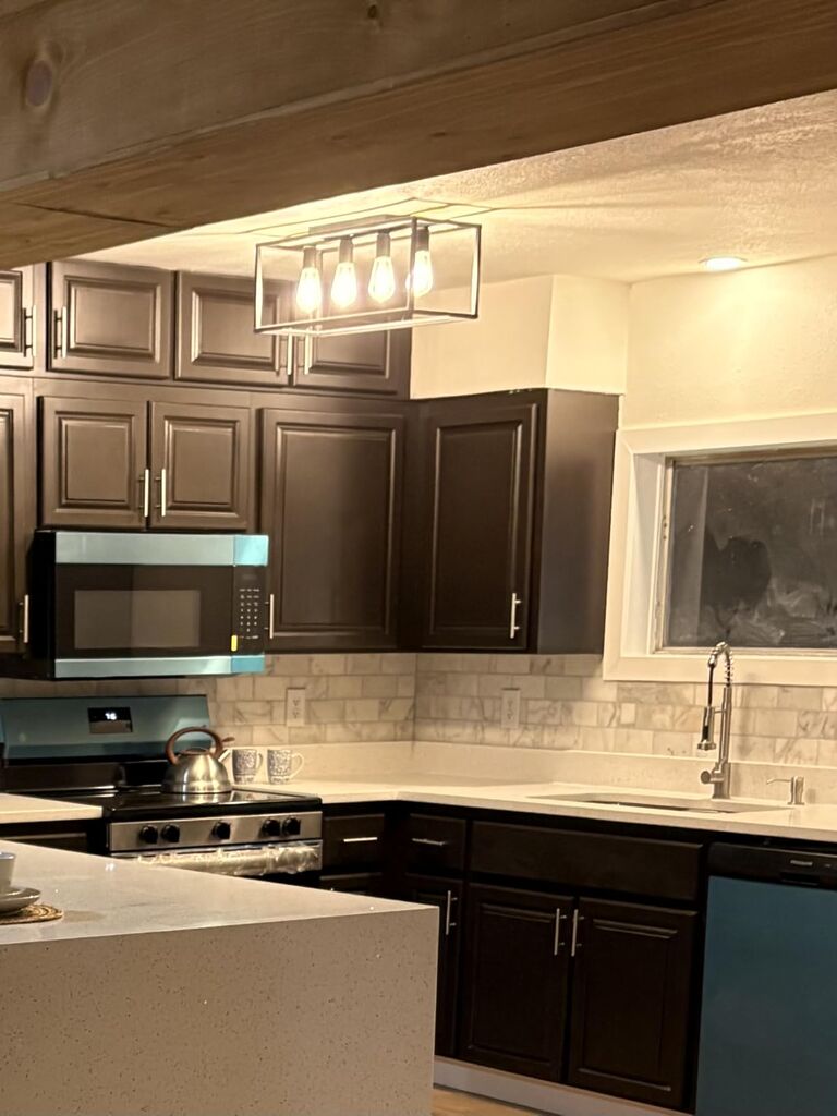 6 Lights Black Farmhouse Flush Mount Ceiling Light 38