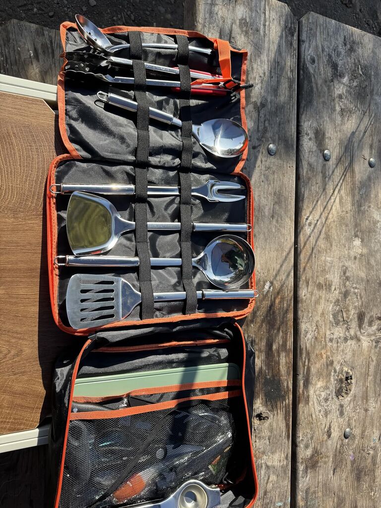 Portable Camping Cooking Utensils Set, Camp Kitchen Set with Organizer Bag, RV Essentials Outdoor Cooking Utensil Kit customer photo 2