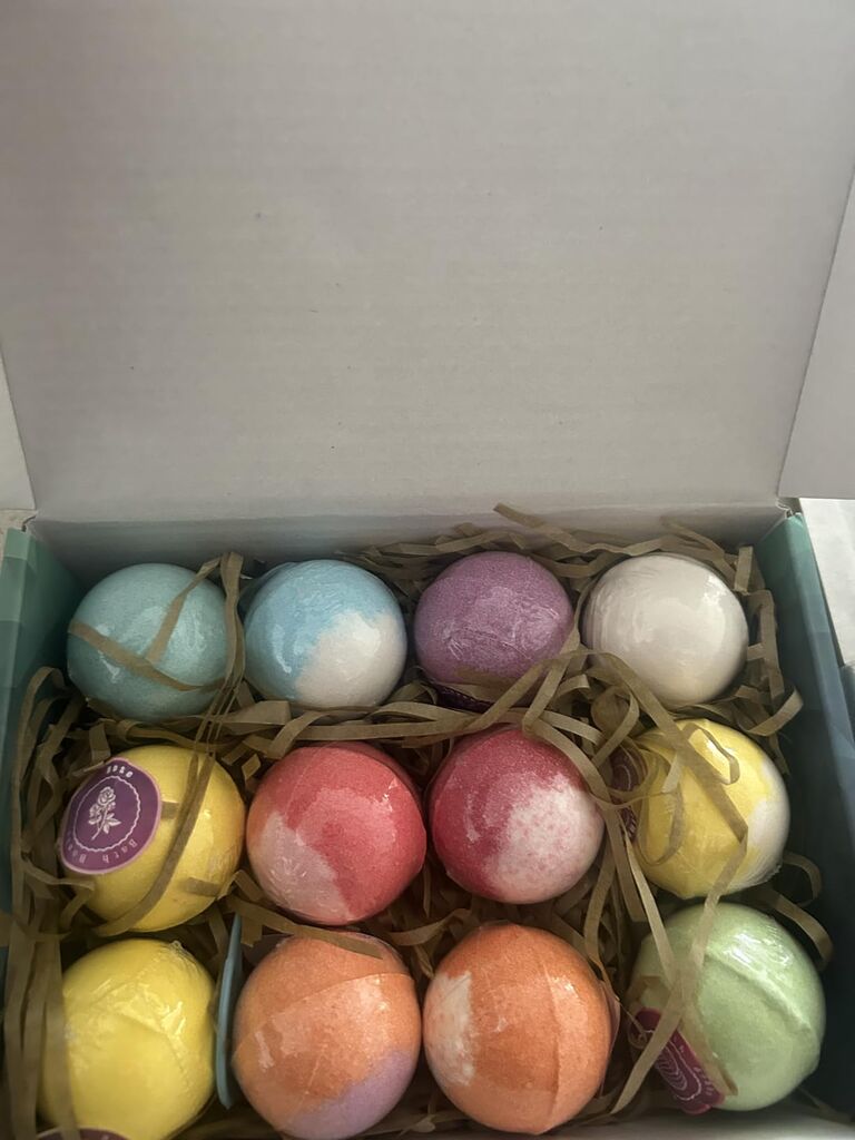 Bath Bombs Birthday Gifts for Women & Men Set, 12 Pack Handmade Natural & Organic Bath Bomb with Shea Butter, Easter Basket Stuffers for Adults, Spa Relaxing Gifts for Wife, Gifts for Girlfriend customer photo 2