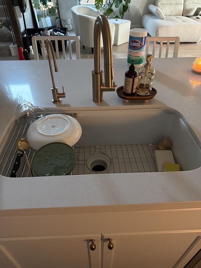 White Undermount Workstation Kitchen Sink 30 Inch - Topmount Fireclay Drop In Sink 30
