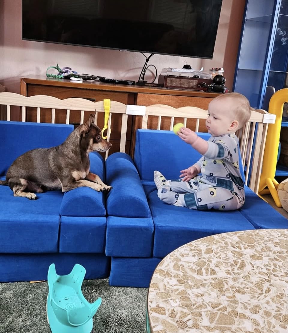 12-Piece Modular Kids Play Couch - Premium Soft Foam, Removable Cover, Comfortable & Safe Toddler Couch for Children 1-6 Years, Portable & Easy to Clean, Ideal for Living Room & Playroom customer photo 1