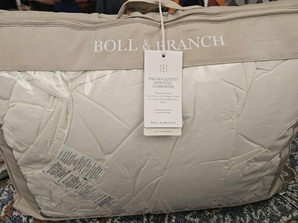 Percale Quilted Down Alternative Comforter - 100% Organic Cotton, Fair Trade Certified customer photo 2