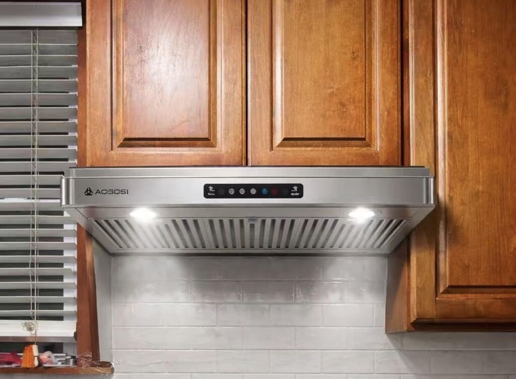 AAOBOSI Range Hood 30 inch Under Cabinet, 800-CFM Gesture Sensing/Touch Control, 3 Speed Range Hood with LED Lights customer photo 2