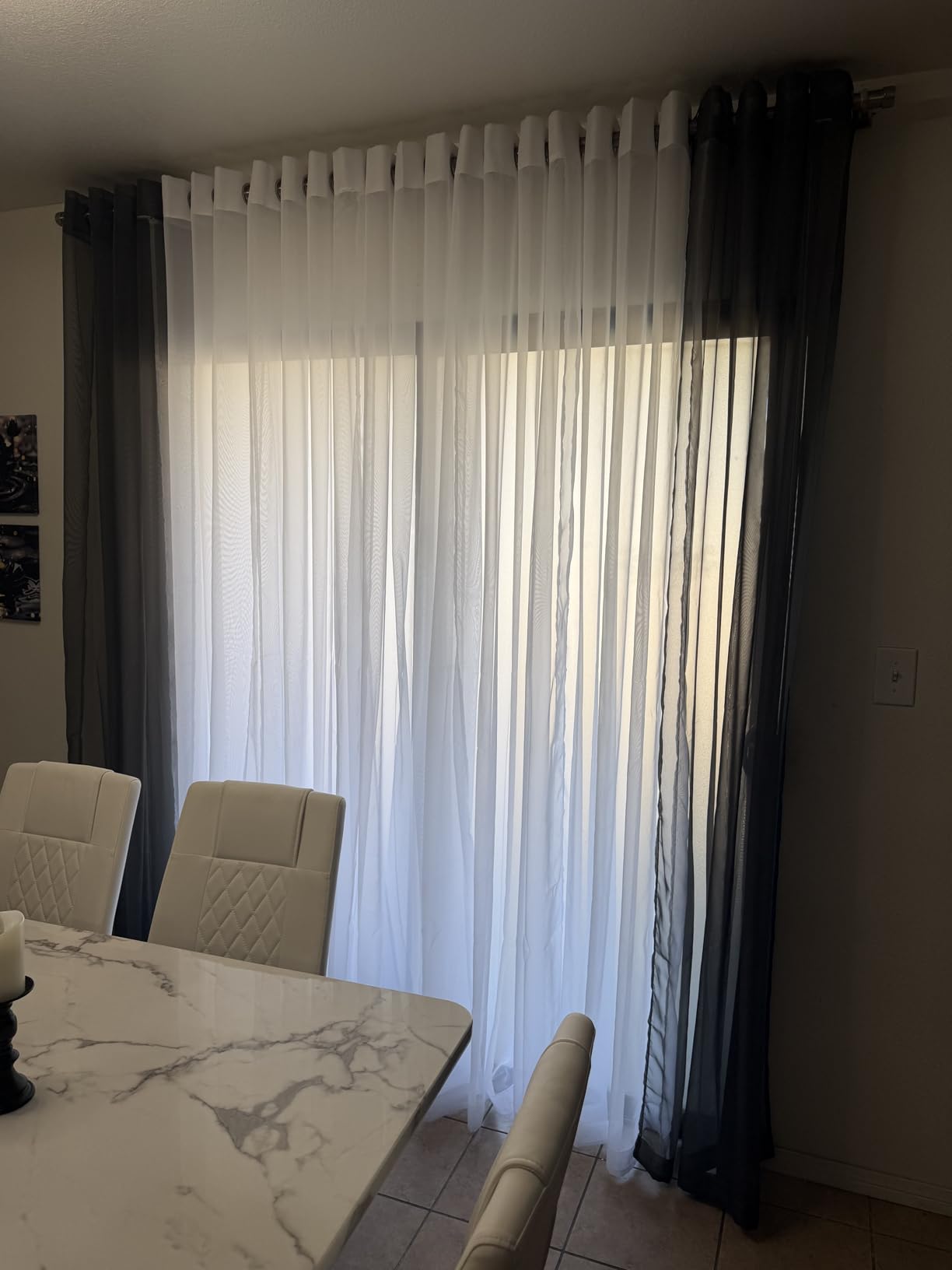 NICETOWN White Sheer Curtains 84 inches Long - Grommet Airy & Lightweight Elegant Window Treatments customer photo 1