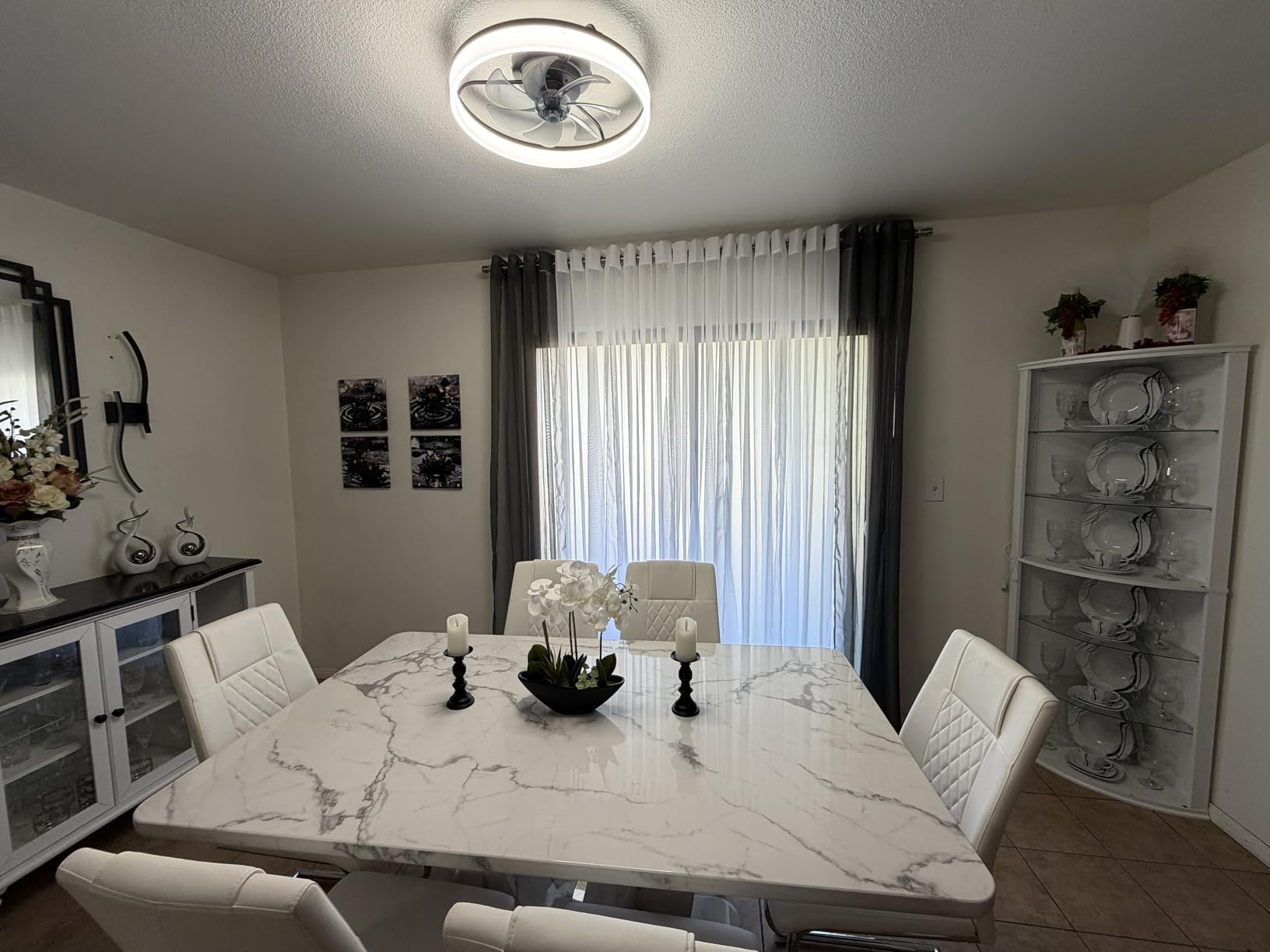NICETOWN White Sheer Curtains 84 inches Long - Grommet Airy & Lightweight Elegant Window Treatments customer photo 2