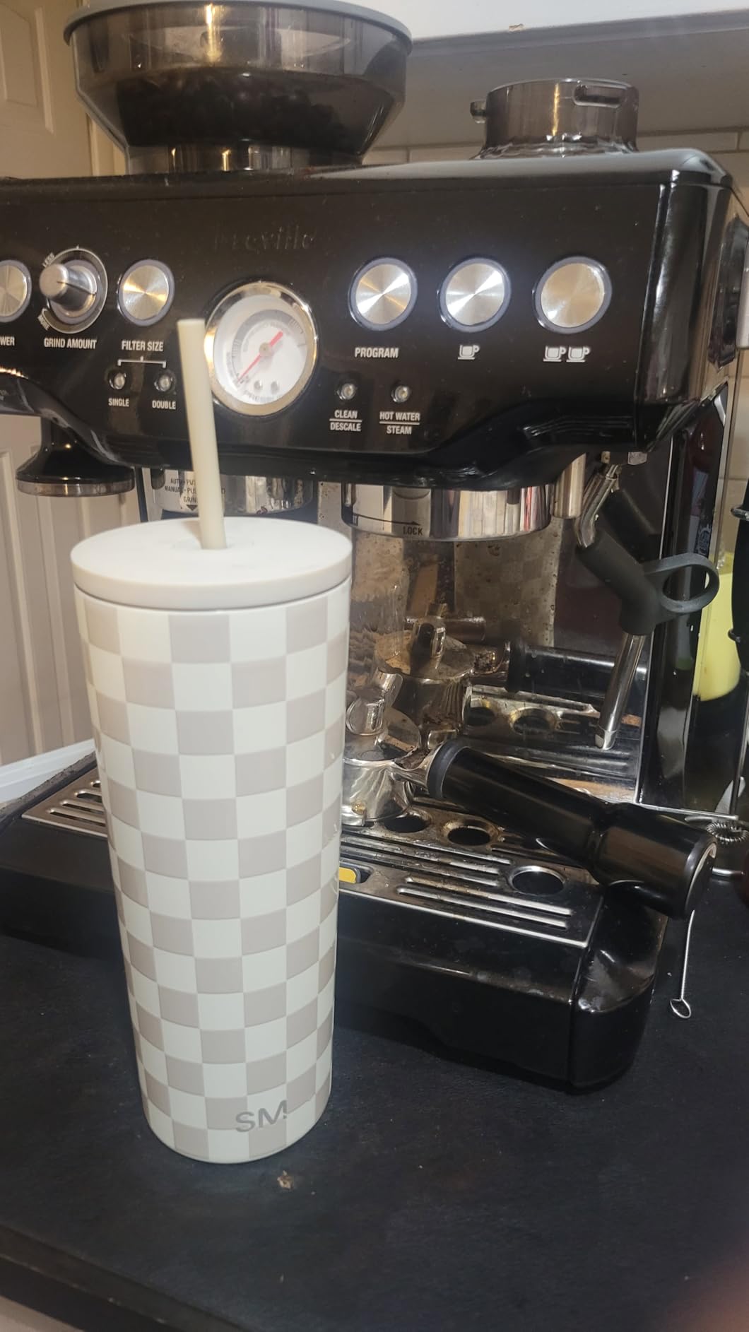 Simple Modern Classic Tumbler with Straw Lid | Insulated Iced Coffee Cup Reusable Stainless Steel Water Bottle Travel Mug | 24oz | Midnight Black customer photo 1