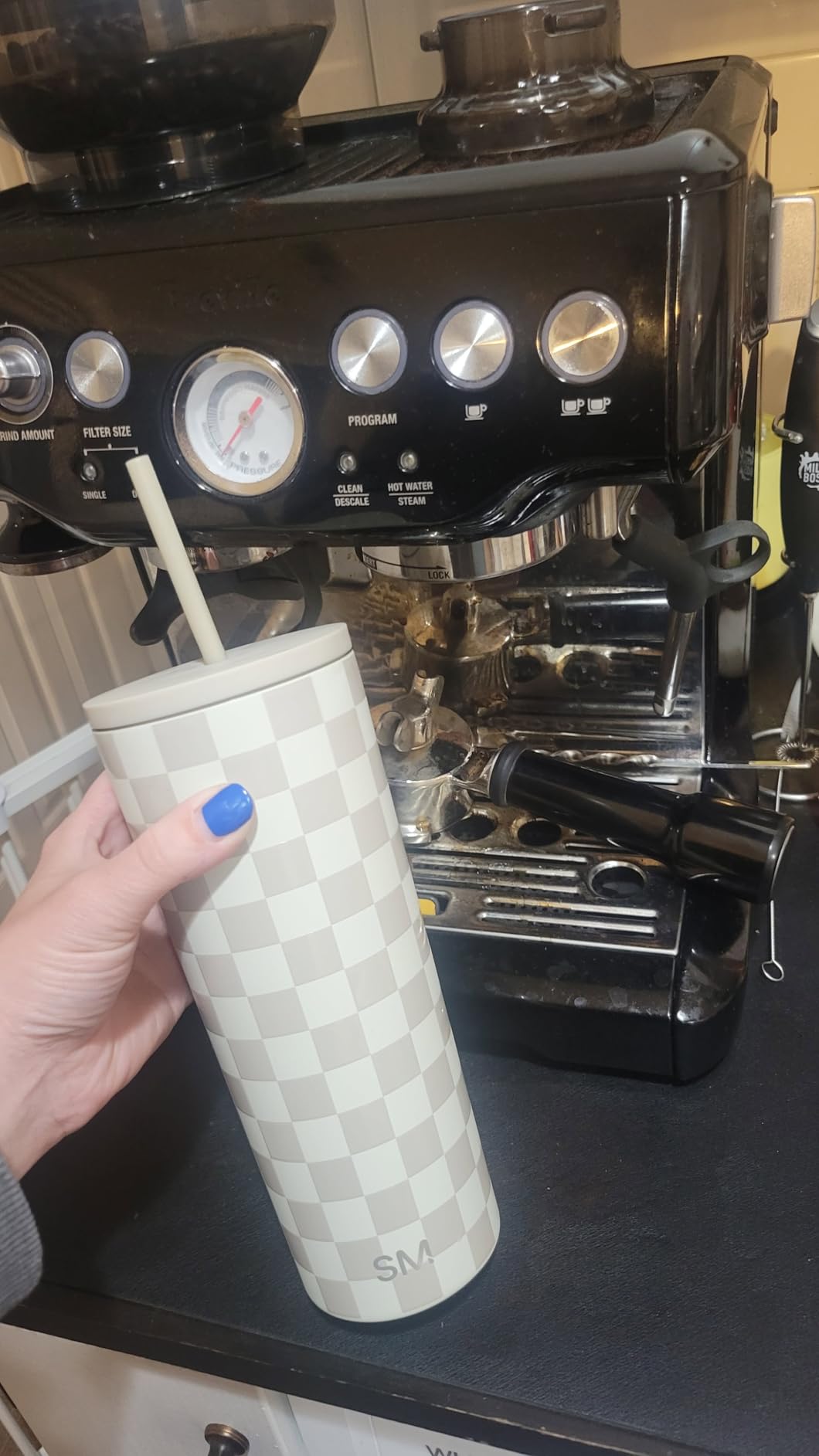 Simple Modern Classic Tumbler with Straw Lid | Insulated Iced Coffee Cup Reusable Stainless Steel Water Bottle Travel Mug | 24oz | Midnight Black customer photo 2