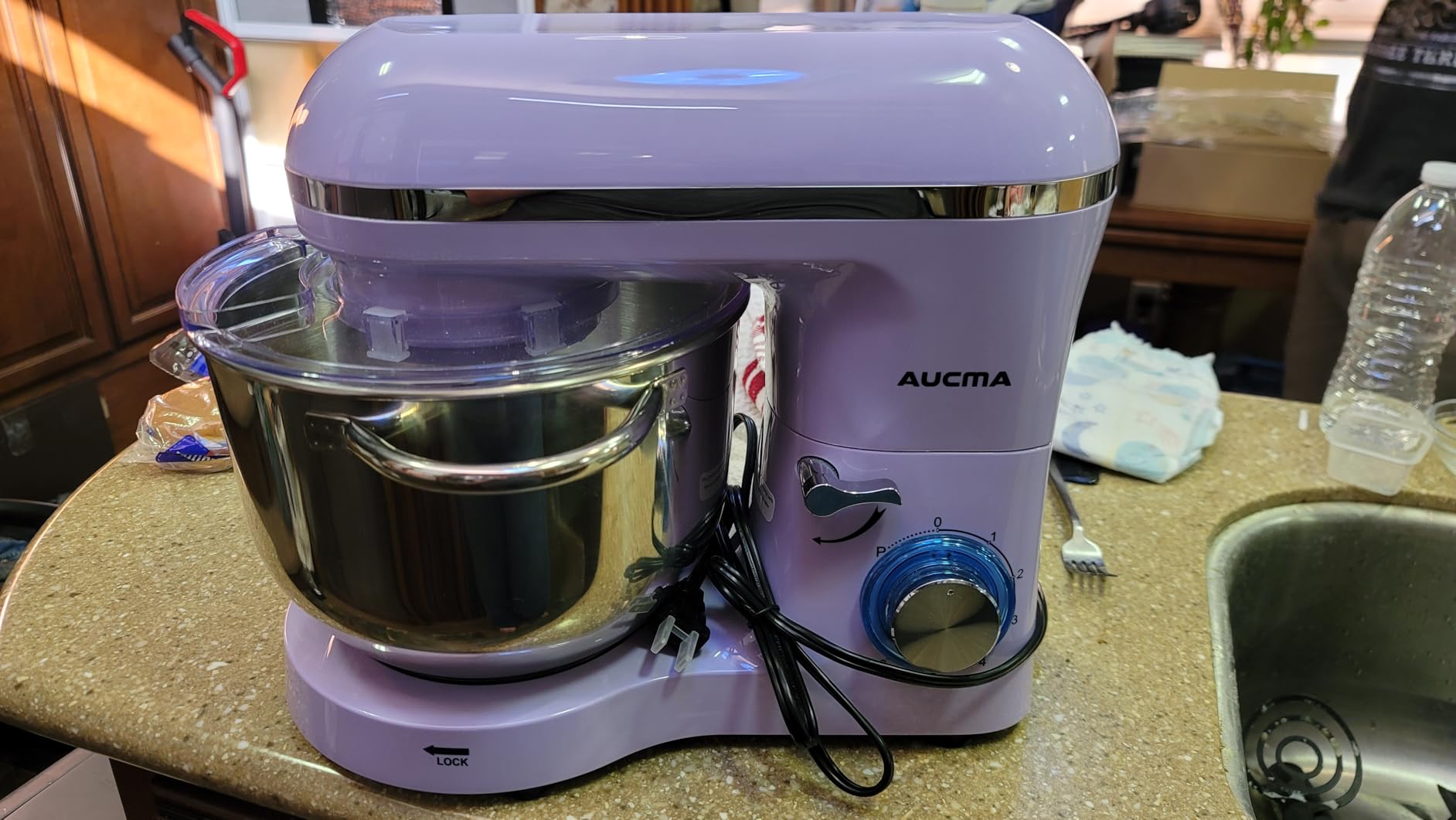 Aucma Stand Mixer, 6.5-QT 660W 6-Speed Tilt-Head Food Mixer, Kitchen Electric Mixer with Dough Hook, Wire Whip & Beater customer photo 2