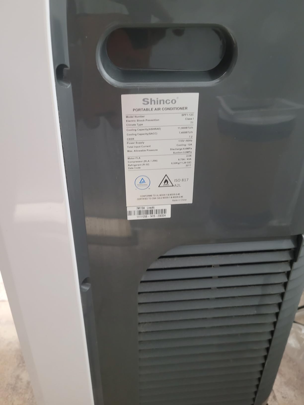 Shinco 12,000 BTU Portable Air Conditioner, Portable AC Unit with Built-in Cool, Dehumidifier & Fan Modes for Room up to 450 sq.ft, with Remote Control, 24 Hour Timer, Installation Kit customer photo 2