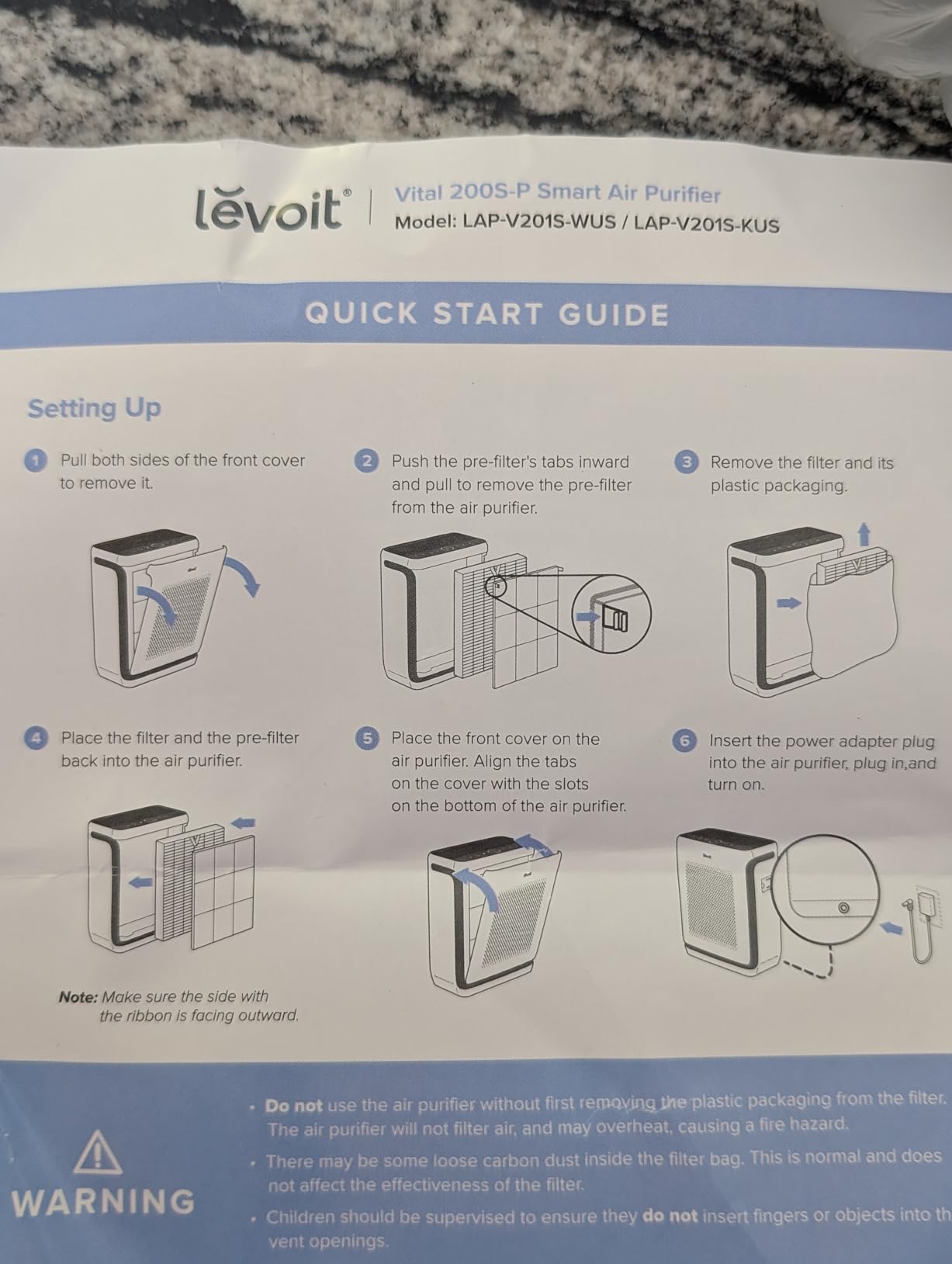 LEVOIT Air Purifiers for Home Large Room Up to 1875 Ft² with Washable Pre-Filter, Air Quality Monitor, HEPA Sleep Mode, Vital 200S-P, White customer photo 1