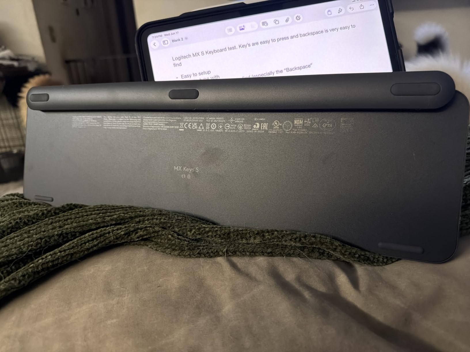 Logitech MX Keys S Wireless Keyboard, Low Profile, Fluid Precise Quiet Typing, Programmable Keys, Backlighting, Bluetooth, USB C Rechargeable - Graphite customer photo 1