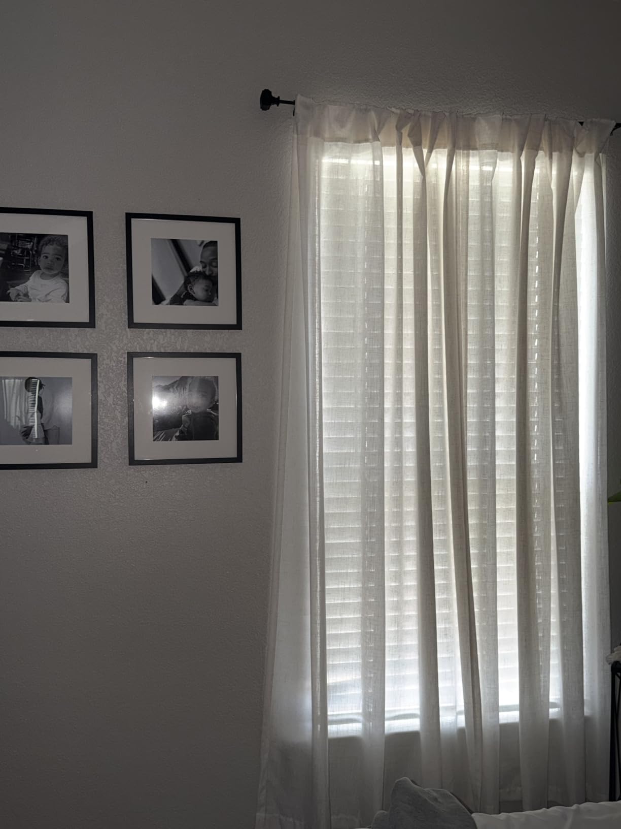 Nanspring Cream Linen Back Tab Curtains customer photo 1