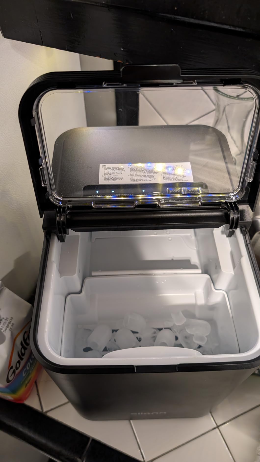 Silonn Ice Maker Countertop, Portable Ice Machine with Carry Handle, Self-Cleaning Ice Makers with Basket and Scoop, 9 Cubes in 6 Mins, 26 lbs per Day, Ideal for Home, Kitchen, Camping, RV customer photo 1
