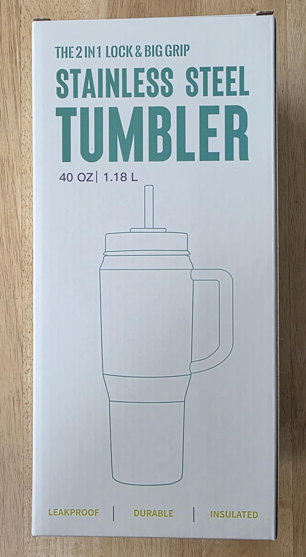 EALGRO 40 oz Tumbler with Handle, Insulated Tumblers with Lid and Straw, Large Metal Sports Water Bottle Jug, Thermal Stainless Steel Travel Coffee Mug Cup, Black customer photo 1