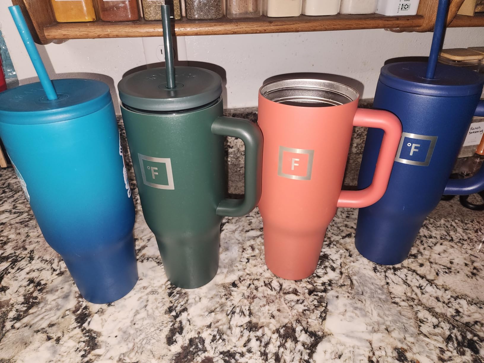 IRON °FLASK Co-Pilot Insulated Mug w/Straw & Flip Cap Lids - Cup Holder Bottle for Hot, Cold Drink - Leak-Proof - Water, Coffee Portable Travel Mug - Aurora, 32 Oz customer photo 2