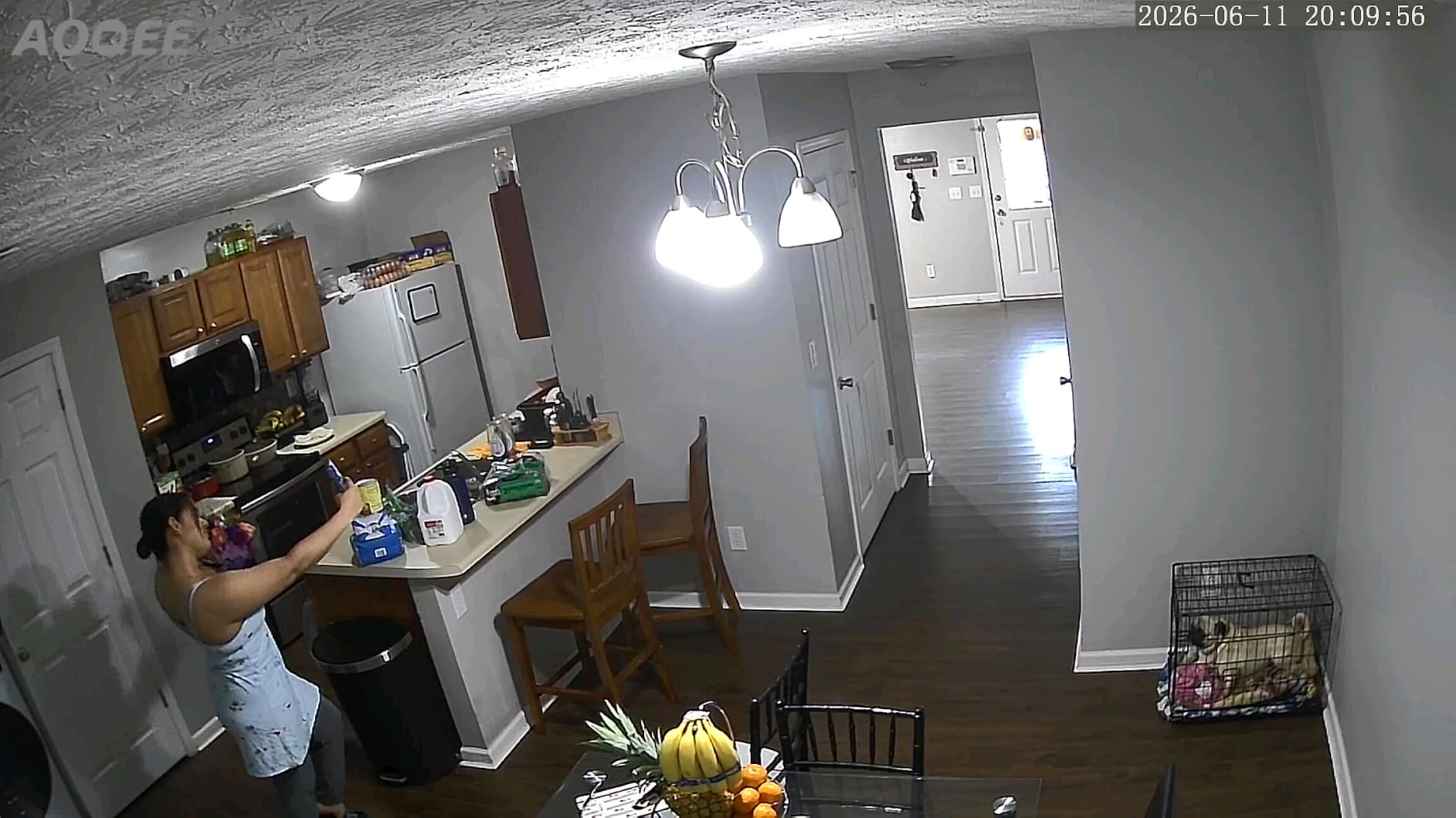 2K Cameras for Home Security-Outdoor/Indoor Camera for Dog/Cat/Pet/Nanny/Baby/Elderly, Color Night Vision, White Light, Siren, 24/7 SD Recordings, Works with Alexa, Plug in (C1-White-2pack-2.4G) customer photo 2