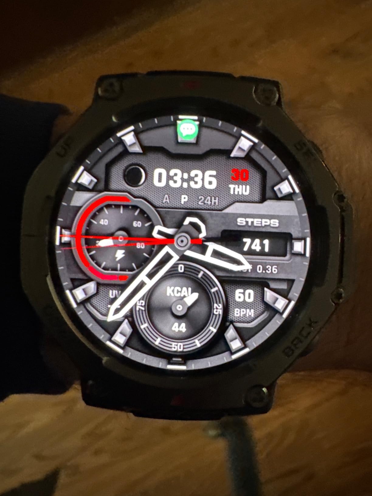 Amazfit T-Rex 3 Rugged/Military Smart Watch 48mm, GPS (with Privacy), Offline Maps, Long Battery Life, 328 Feet Water-Resistant, 170 Fitness/Sport Modes, AI, Voice Control, for Android or iPhone, Black customer photo 1
