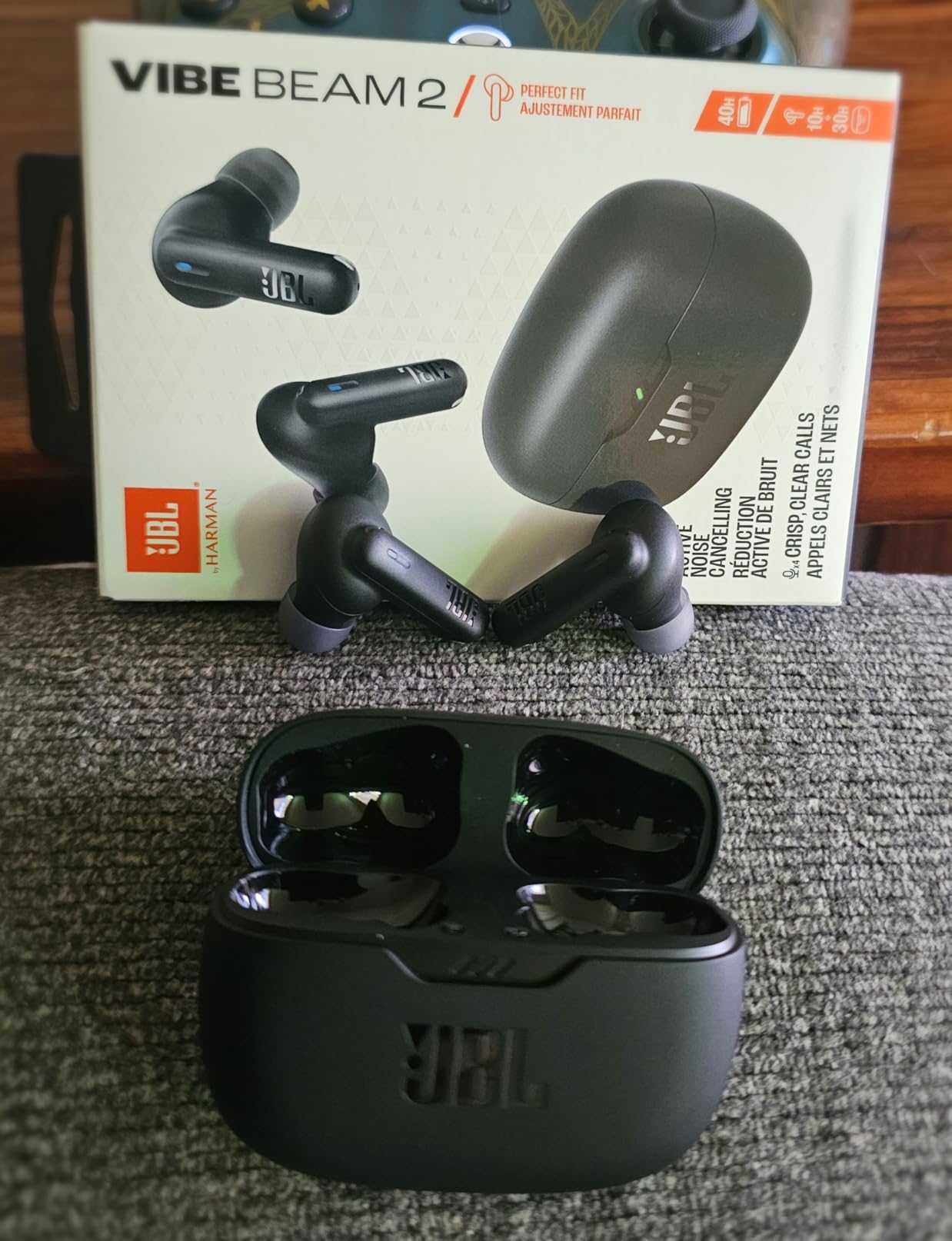 JBL Vibe Beam 2 - True Wireless Noise Cancelling Earbuds with JBL Pure Bass Sound, 4mics for Clear Calls, up to 40Hrs Playback, IP54 Dust & Water Resistant customer photo 1
