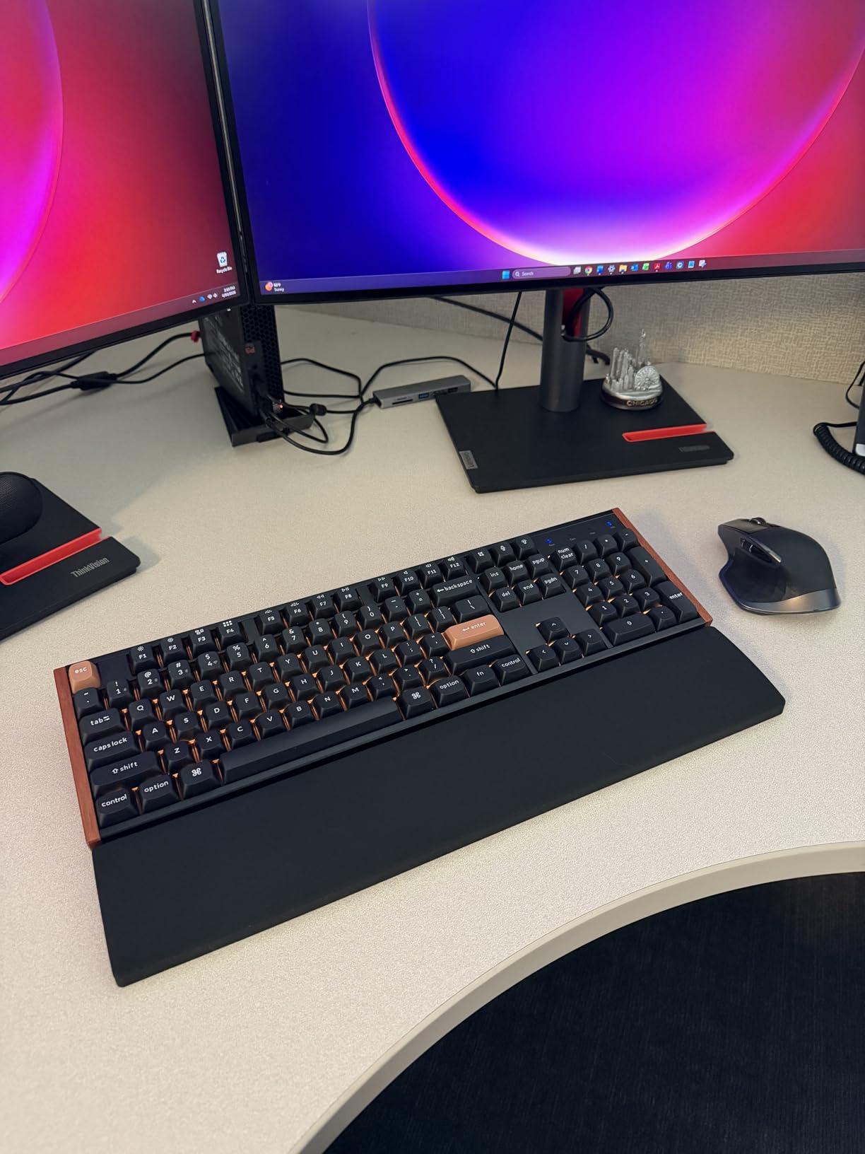 Keychron K10 HE Hall Effect Keyboard, Gateron Double-Rail Nebula Magnetic Switch, Full-Size Tri-Mode Wireless Keyboard with Rapid Trigger, RGB, Aluminum + Wood Frame customer photo 2