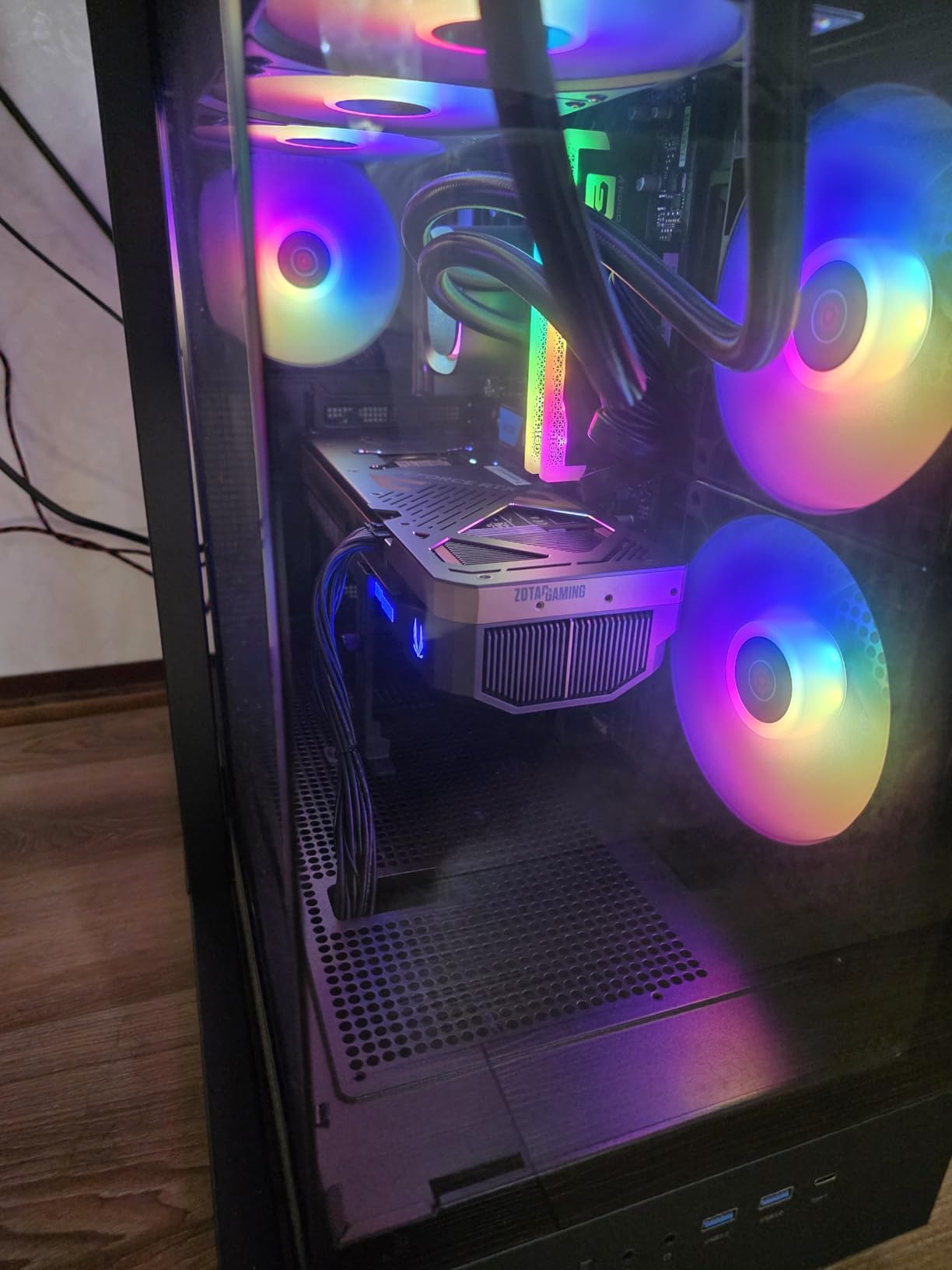 Skytech Gaming Azure 3 Desktop PC, Ryzen 7 9800X3D 4.7 GHz, NVIDIA RTX 5080 16GB, 2TB NVMe SSD, 32GB DDR5 RAM 6000 RGB, 850W Gold ATX 3 PSU, 360mm ARGB AIO, Wi-Fi, Win 11 customer photo 1