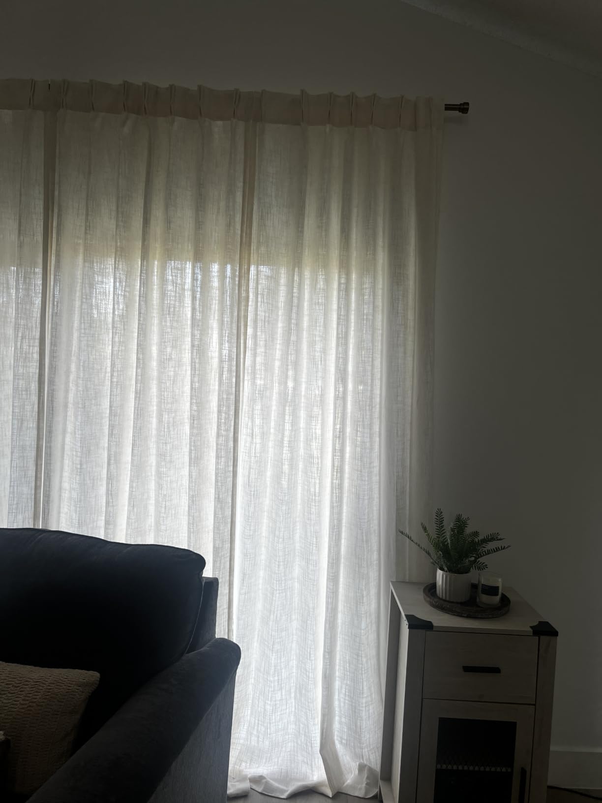 MIULEE Pinch Pleated Thick Linen Curtains 90 Inches Long 2 Panels with Hooks & Rings customer photo 1
