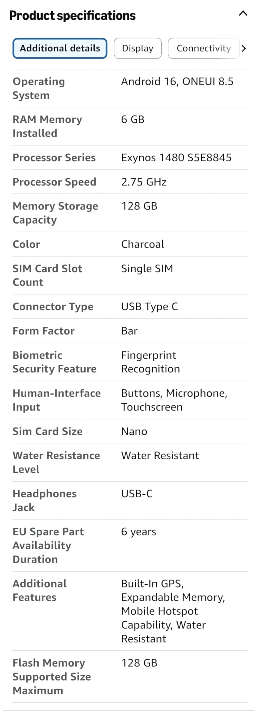 Samsung Galaxy A37 5G (2026), Unlocked Android Smartphone, 128GB, AMOLED Display, Triple Camera, IP68 customer photo 1