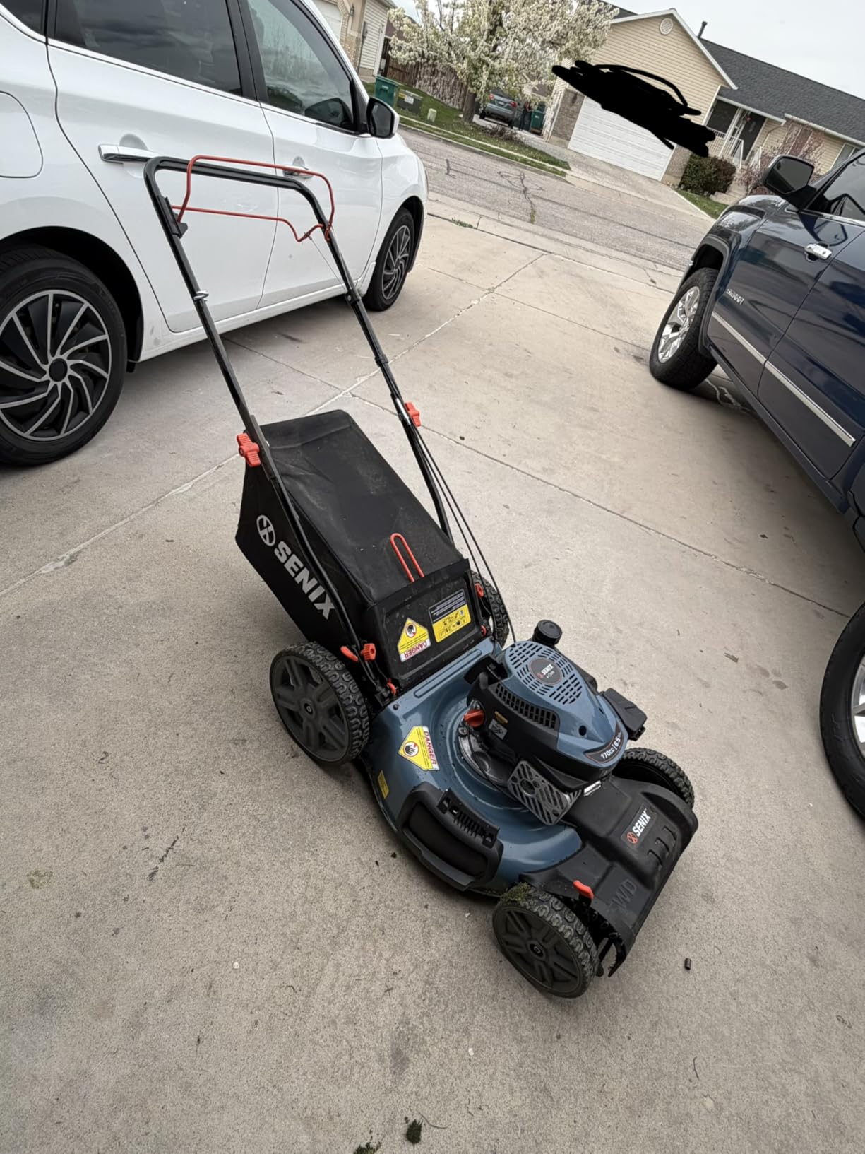 SENIX 21'' Self-Propelled Gas Lawn Mower (FWD), 170 cc 4-Cycle Engine 3.8 HP, 3-in-1 (Bagging/Mulching/Side Discharge), 6-Position Cutting Height Adjustment, 1.7 Bushels Grass Bag customer photo 2
