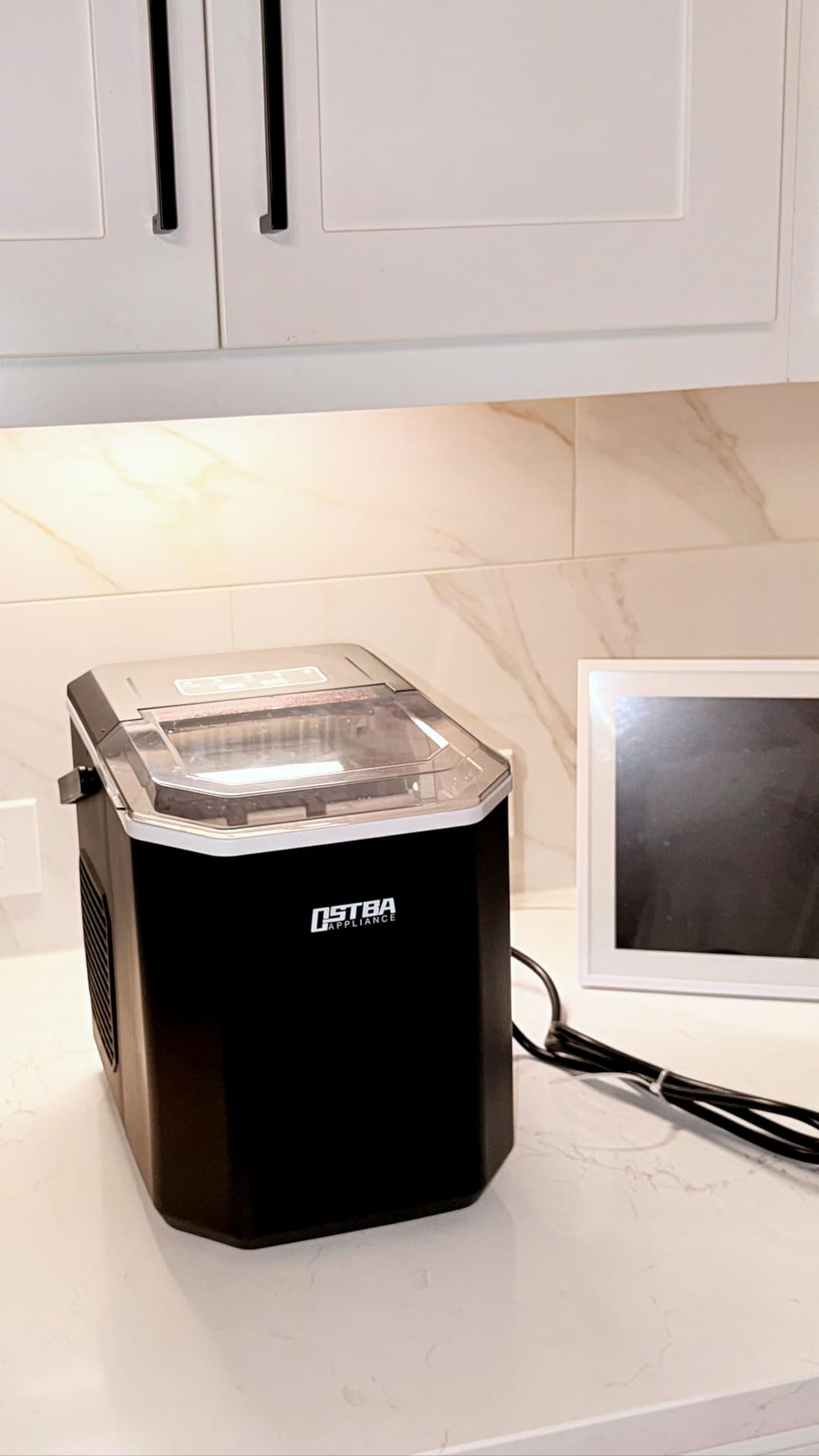 Commercial Ice Maker Machine, 100Lbs/24H Under Counter Ice Machine, 45 Clear Ice Cubes in 10-15 Mins, 33Lbs Storage Bin, Self-Cleaning Stainless Steel Ice Maker for Bar Restaurant Home Kitchen customer photo 1