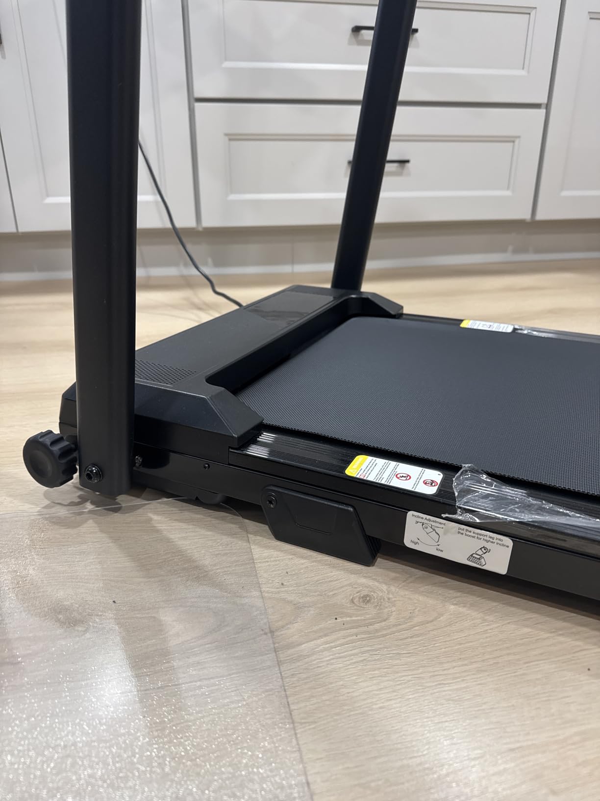 LONTEK Walking Pad with 15% Incline & Handle Bar, Treadmills for Home Small | Compact, Foldable, Portable, Under Desk, 6.2MPH, Quiet 2.5HP Motor, with Remote & LED Screen, 330lb Capacity, Home Office Gym customer photo 2