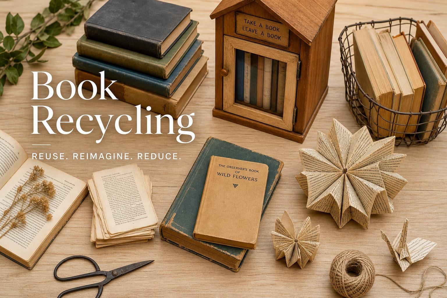 Book Recycling Magic: 6 Ways to Upcycle Your Tomes