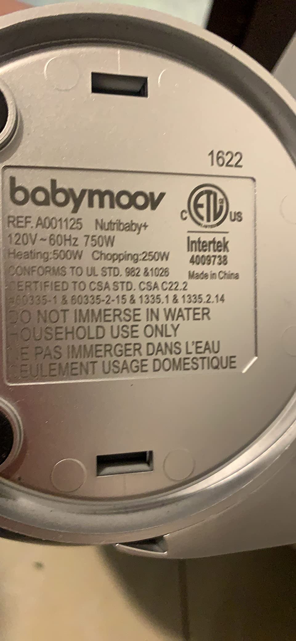 Babymoov Duo Meal Station: 6-in-1 Baby Food Maker | Steams, Blends, Warms, Defrosts, Sterilizes, and More | 74oz | LDC Control Panel | BPA-Free | Dishwasher Safe | Nutritionist Approved customer photo 1
