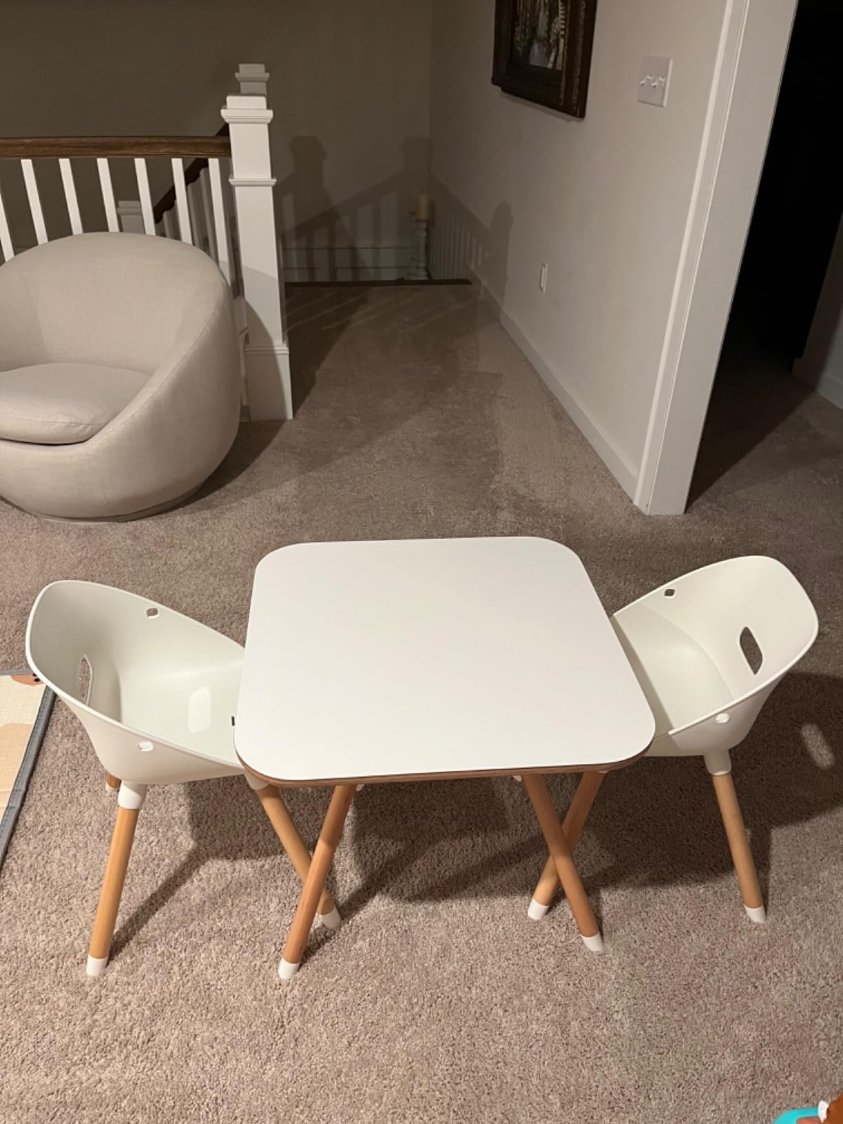Lalo The Play Kit, Wood Toddler Table and 2 Chairs Set, Easy to Clean | Toddler Montessori Table and Two Chair Set for Playroom, Easy to Clean & Assemble, Eco Non-Toxic Materials customer photo 1