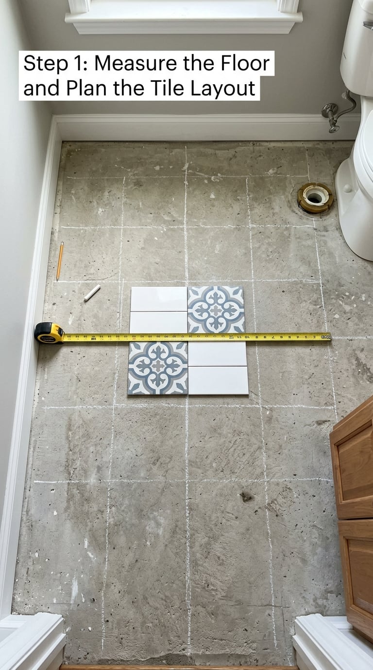 Step 1: Measure the Floor and Plan the Tile Layout