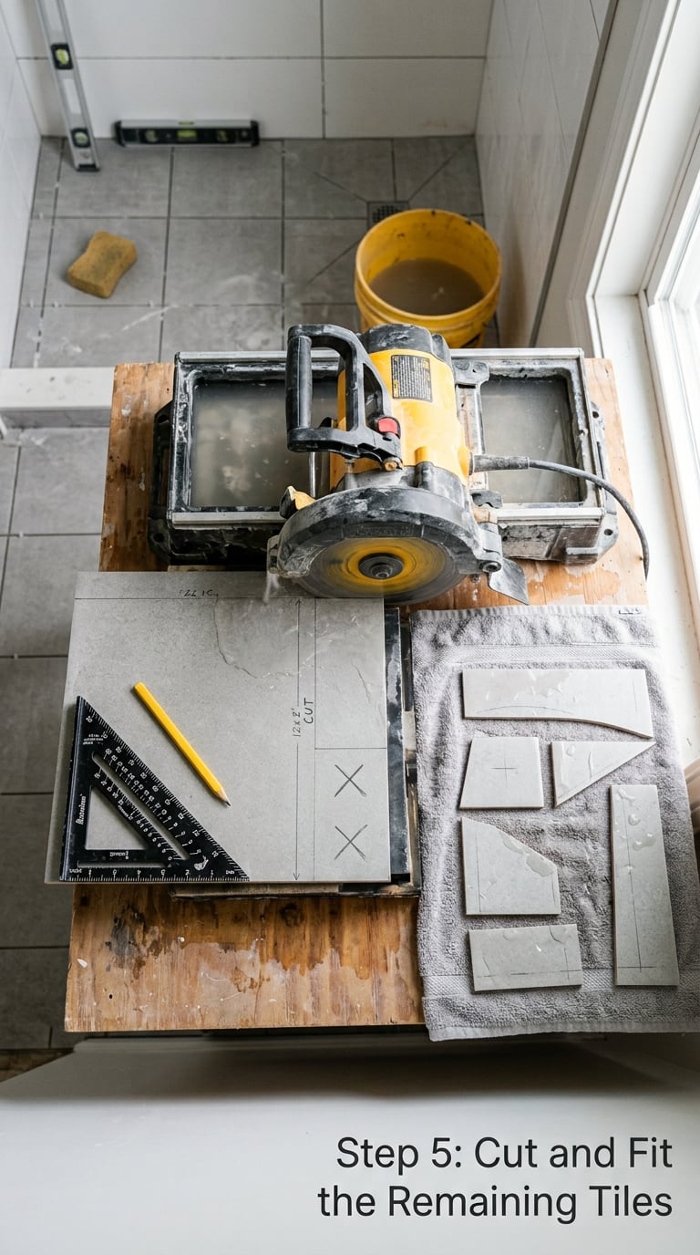 Step 5: Cut and Fit the Remaining Tiles