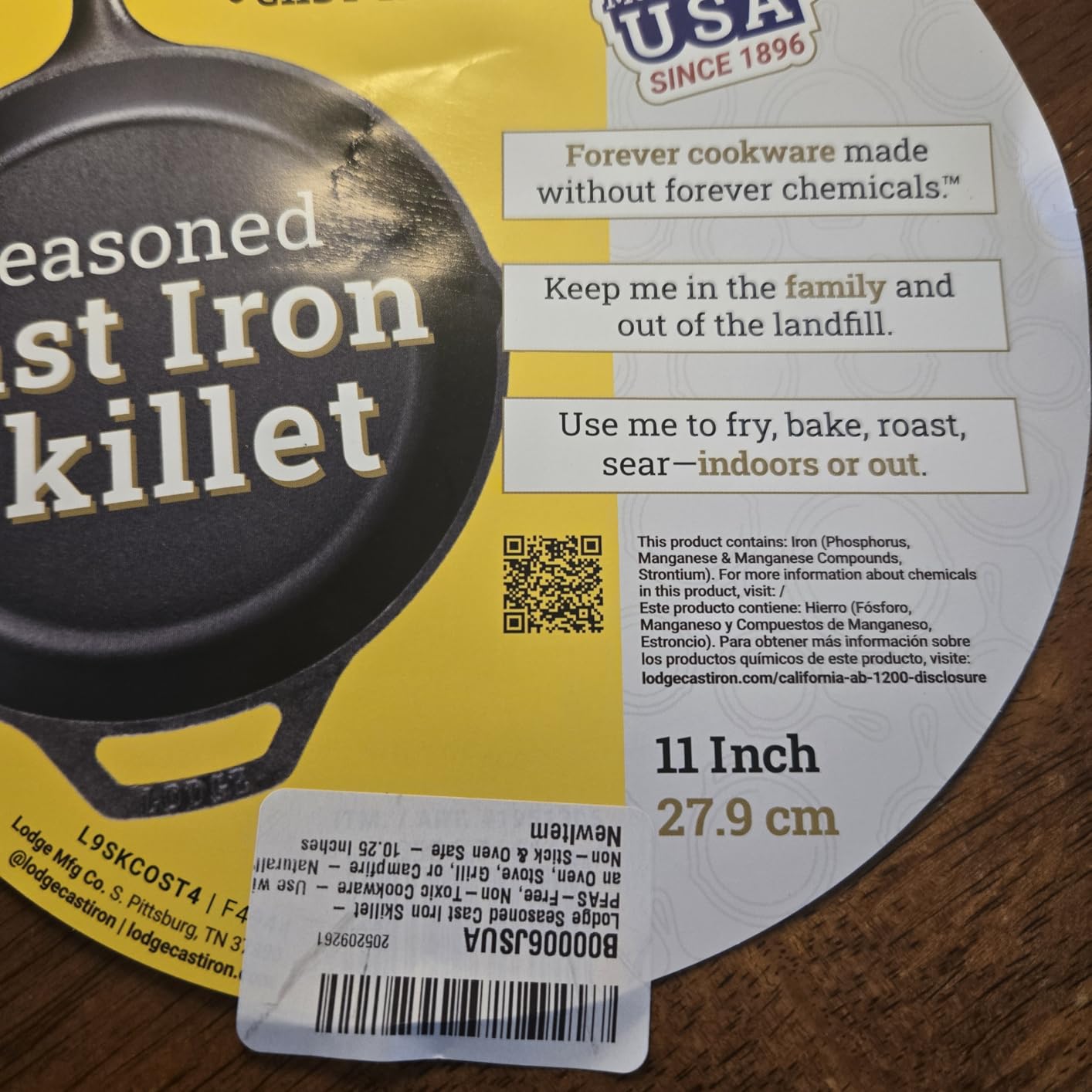 Lodge Pre-Seasoned Cast Iron Skillet, PFAS-Free, 9 Inches customer photo 1