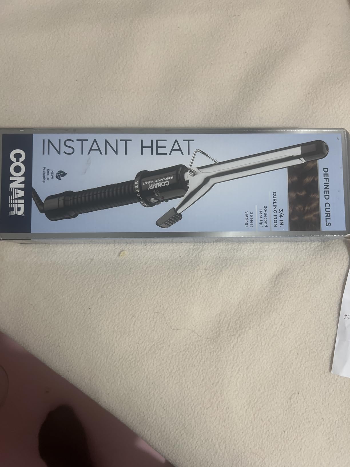 Conair Curling Iron, Short to Medium Hair, 3/4-in. Barrel, Black/Silver customer photo 1