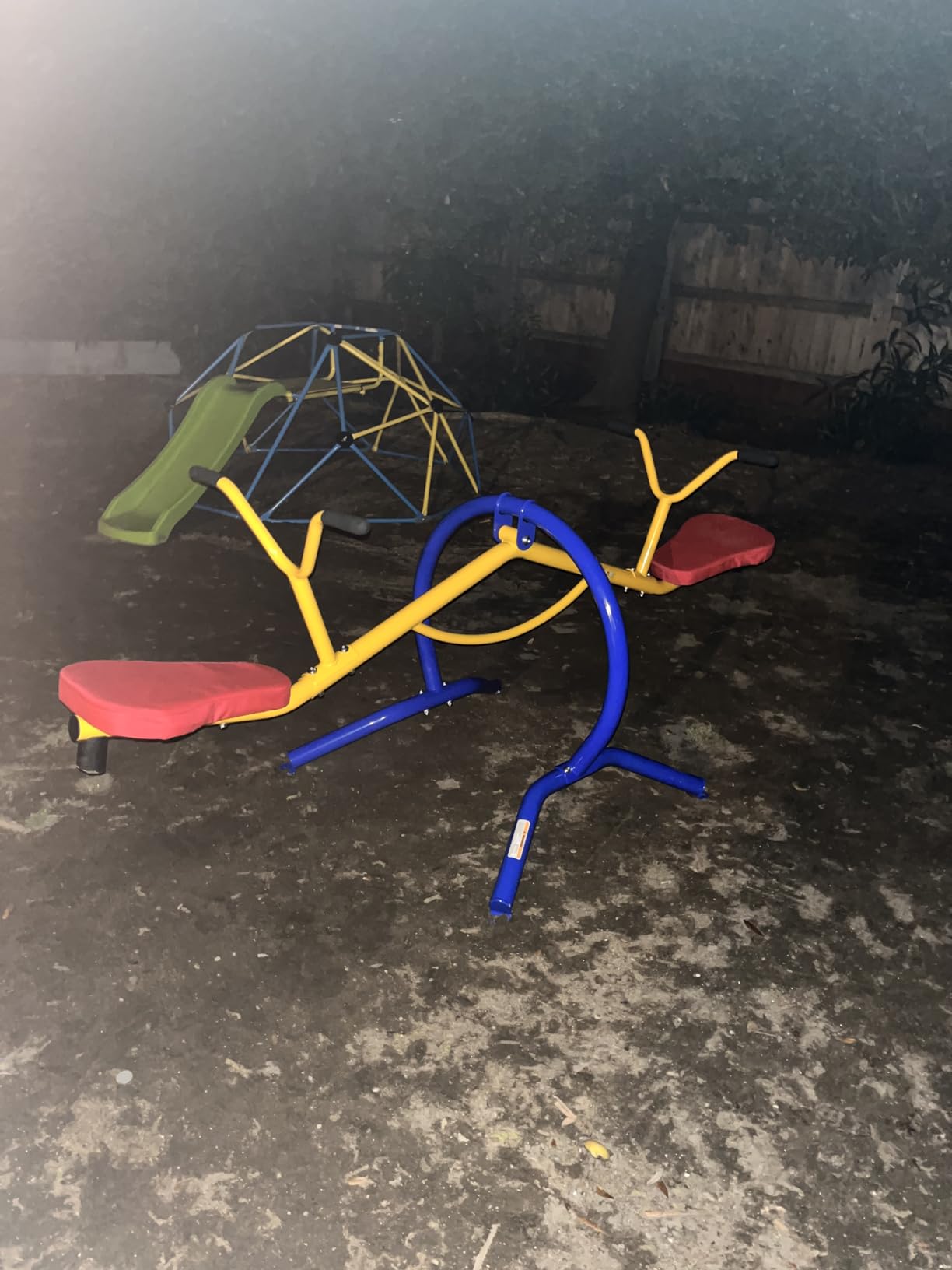 gym dandy Teeter-Totter Home Seesaw Playground Set TT-210, Multi Colored, 37.00 x 31.00 x 85.50 inches customer photo 2