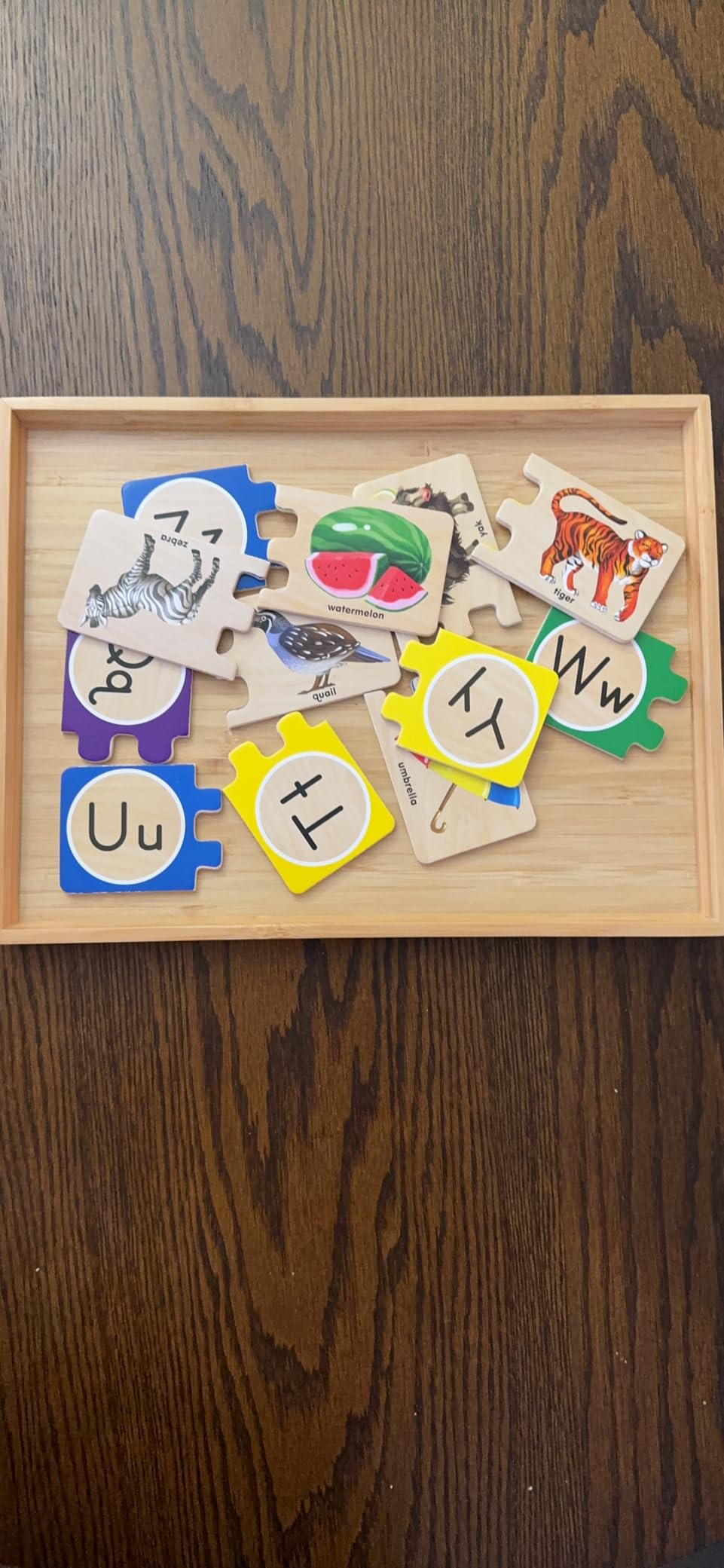 Melissa & Doug Self-Correcting Alphabet Wooden Puzzles with Storage Box (52 pcs) ABC Puzzles, Wooden Alphabet Puzzle for Kids Ages 4+ customer photo 2