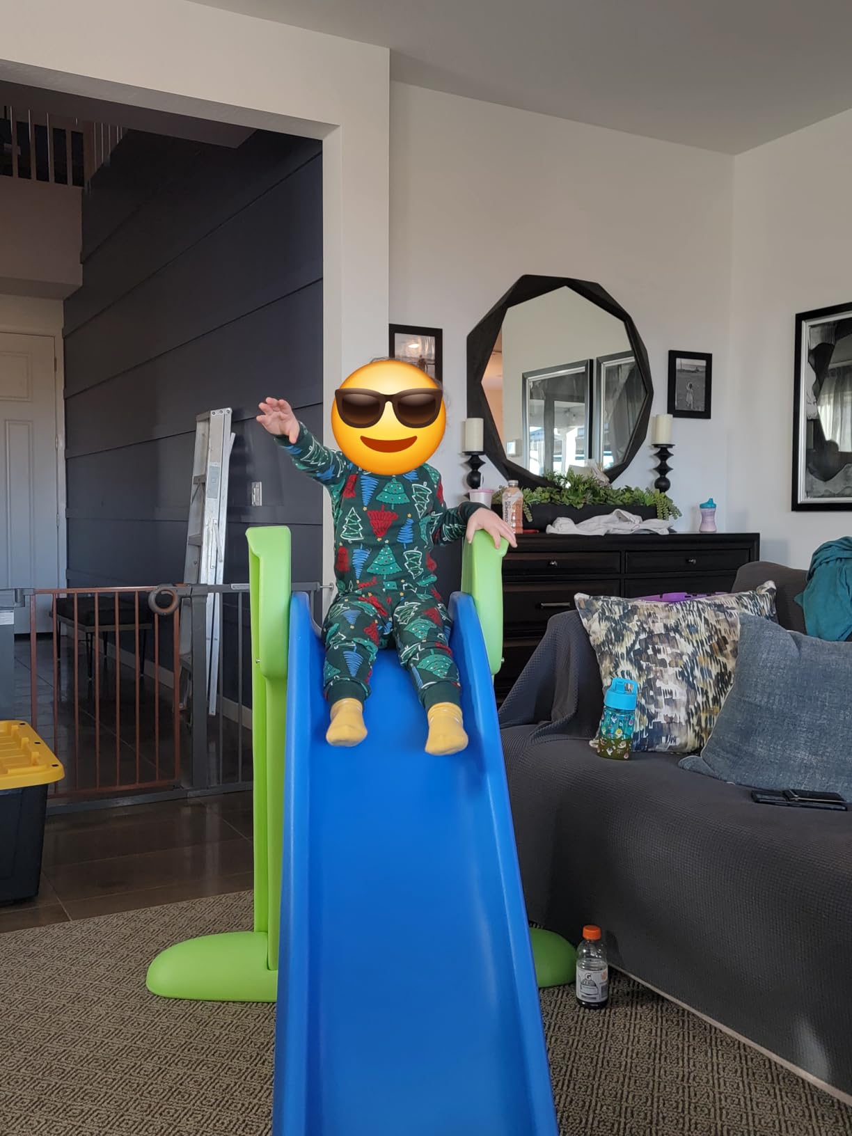 Little Tikes Easy Store Large Slide , Blue/Green customer photo 2