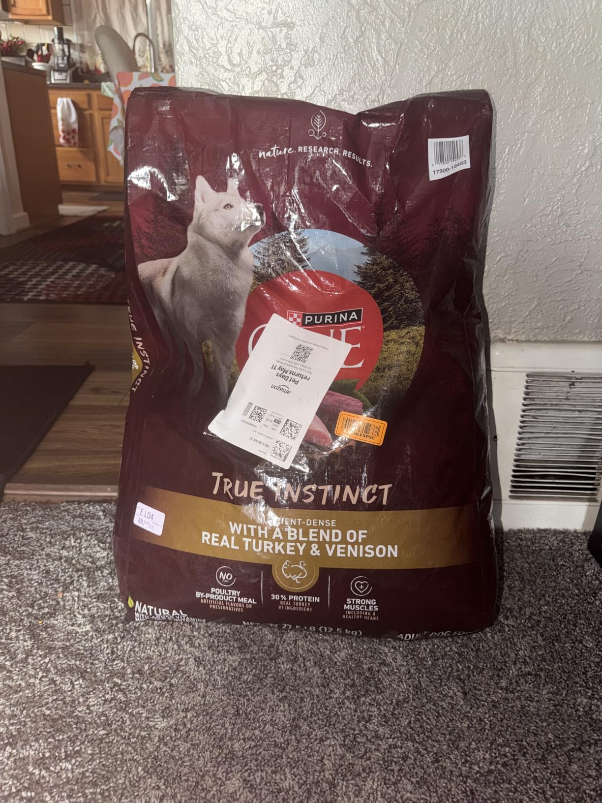 Purina ONE True Instinct Dry Dog Food, Real Turkey & Venison, 15 lb Bag customer photo 2