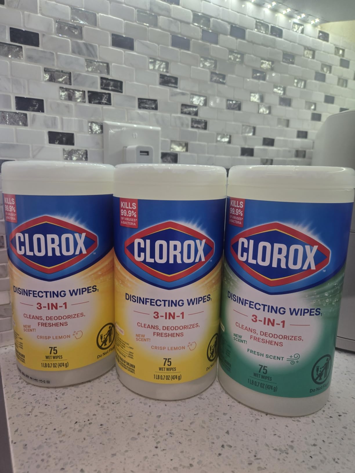 Clorox Disinfecting Wipes Cleaning Variety Pack, 75 Count, 3 Pack customer photo 2