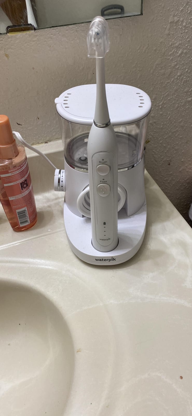 Waterpik Sonic-Fusion Professional Flossing, Electric Toothbrush & Water Flosser Combo in One, SF-02, White customer photo 1