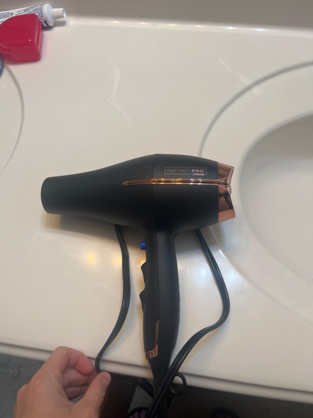 Conair InfinitiPRO Hair Dryer with Diffuser & Concentrator, 1875W, Black customer photo 2