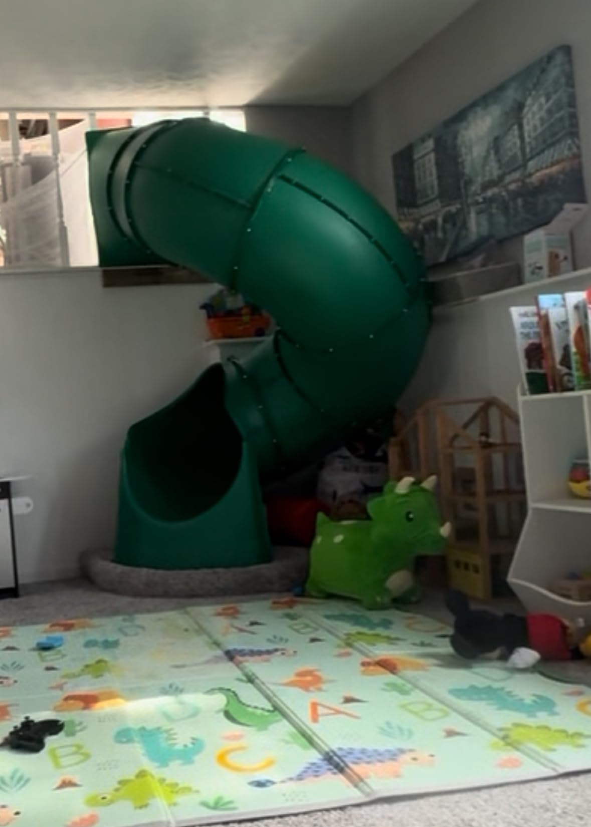 Backyard Discovery Tall Spiral Tube Slide - Left Exit, Green - Mounts to 5 Ft. Deck Height customer photo 2