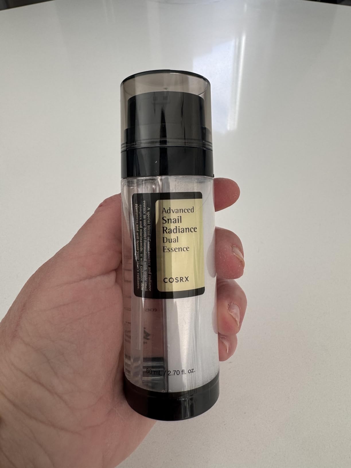 COSRX Snail Mucin 74% + Niacinamide 5% Dual Face Serum, 2.7 oz customer photo 1